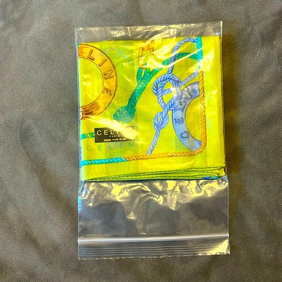 Celine Paris chartreuse handkerchief - Picture 1 of 8